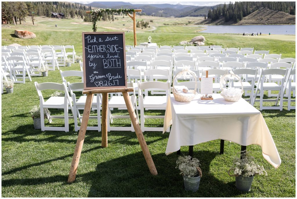 pick a seat either side you're loved by both the groom and bride in keystone ranch colorado