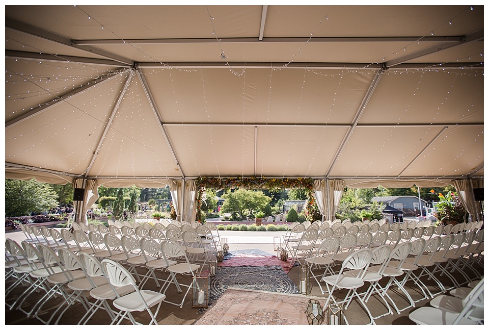 photo of wedding ceremony venue at denver botanic gardens 
