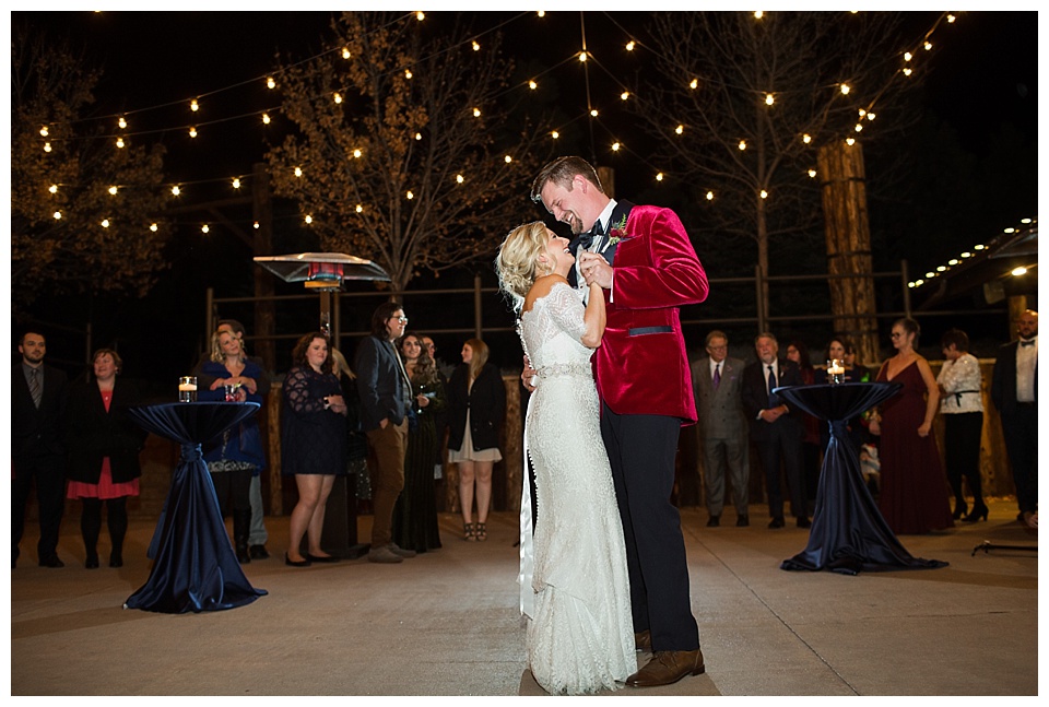 short bride and tall groom share first dance as husband and wife