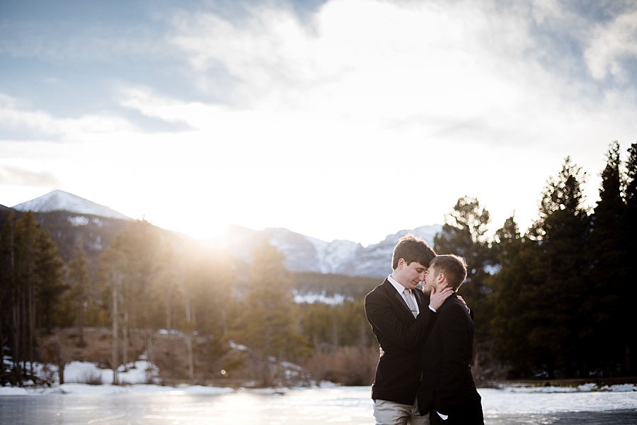 colorado gay elopement photographer photographs grooms at sapphire point