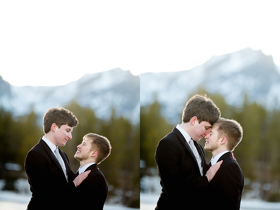 lake dillon gay elopement photographer captures two grooms