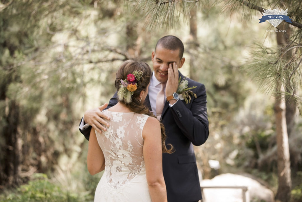 Botanic Gardens First Look wedding