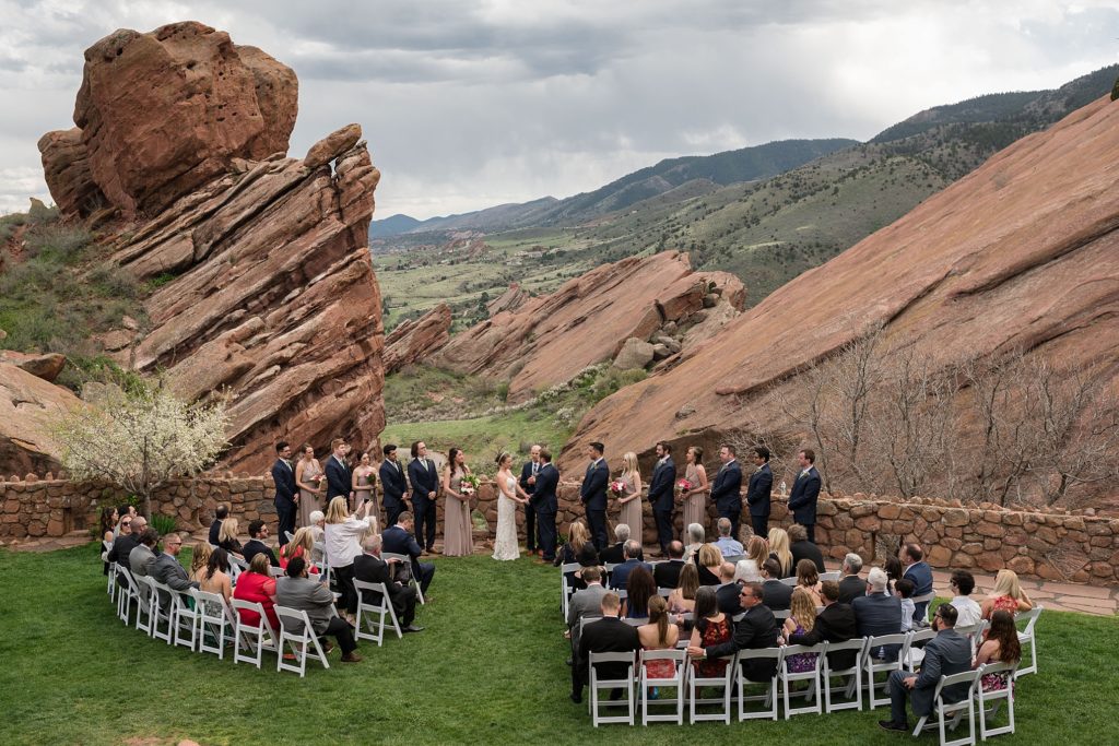 a may red rocks trading post wedding photographed by colorado wedding photographer