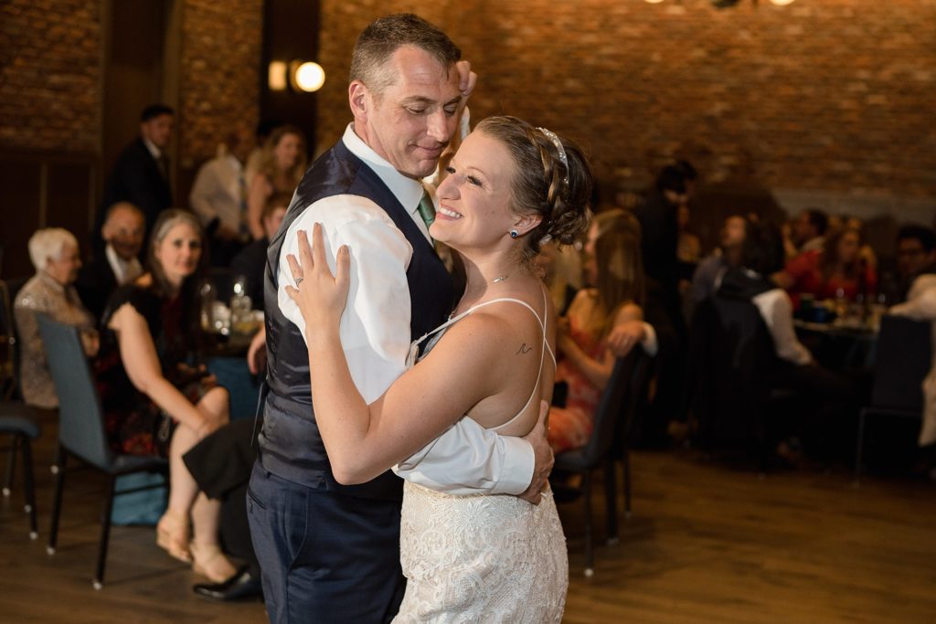 bride dances with her father at her downtown denver colorado wedding 