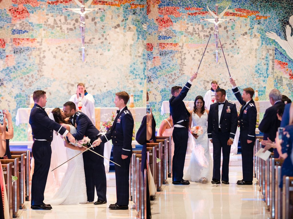 Air Force Academy Wedding Photography Bride and Groom Portraits Ceremony