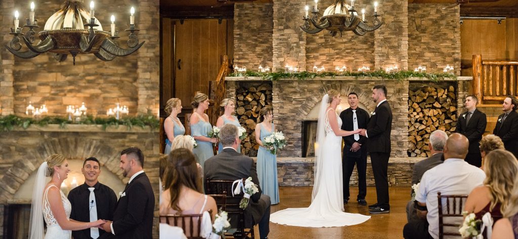 Spruce Mountain wedding photography indoor ceremony
