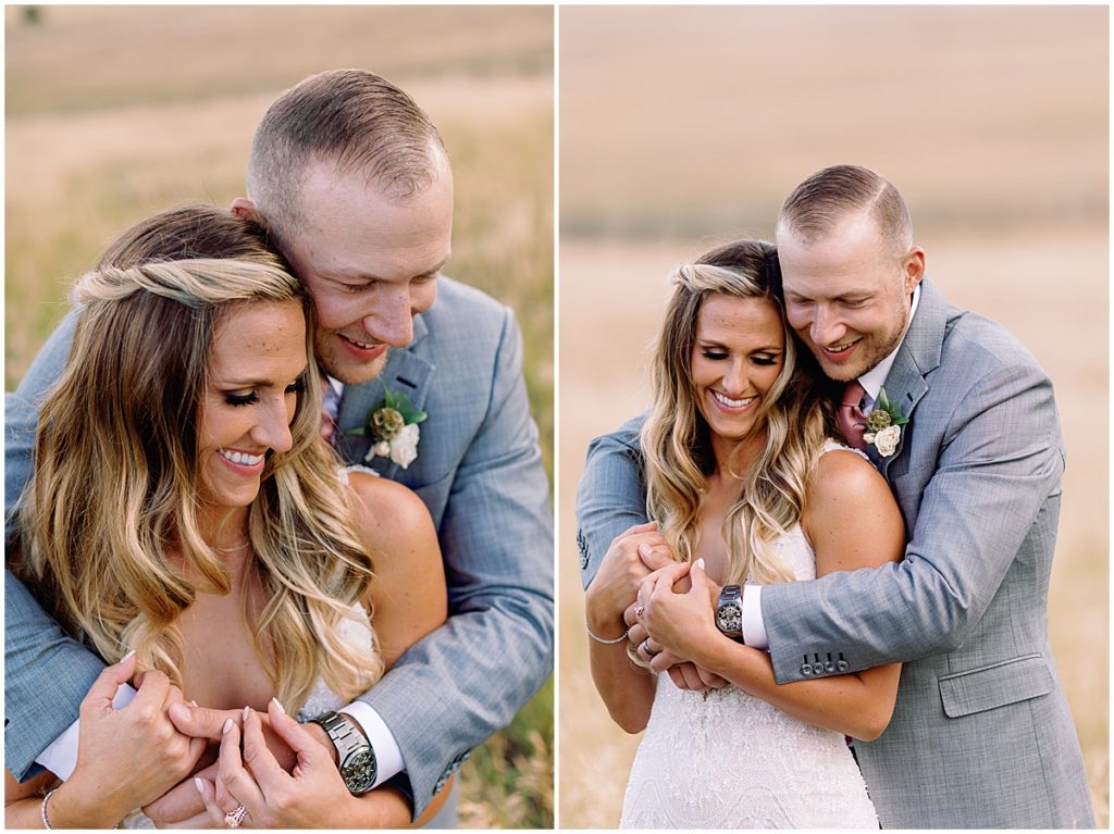 Bride and Groom at Trey's Vista at Spruce Mountain Ranch
