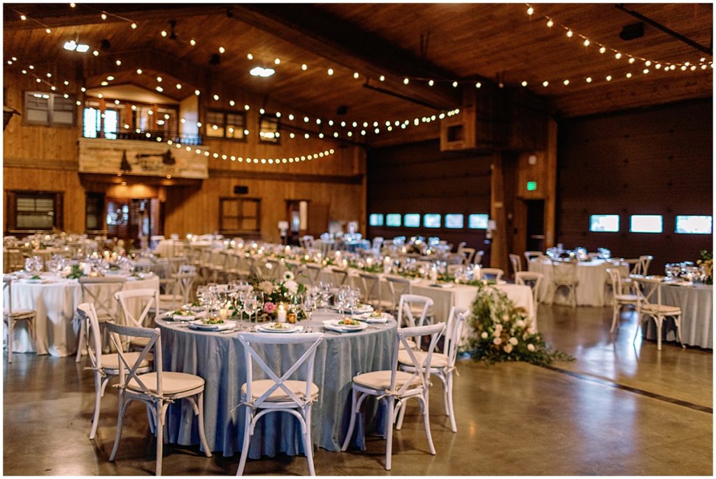 Reception at the Ponderosa room at Spruce Mountain Ranch