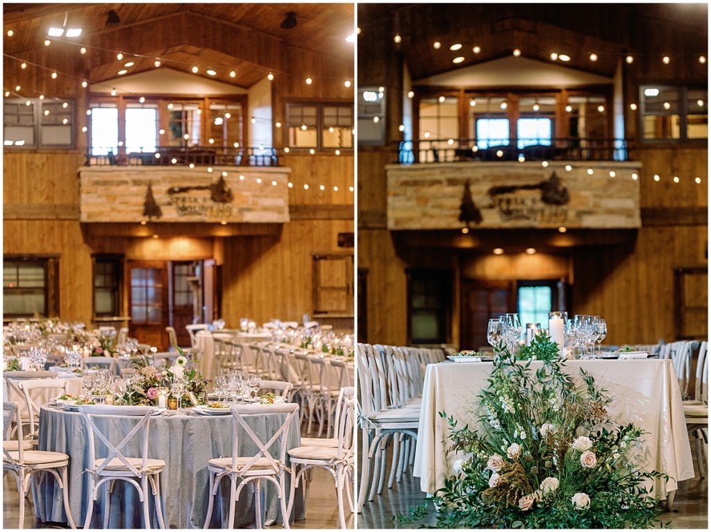 Reception at the Ponderosa room at Spruce Mountain Ranch