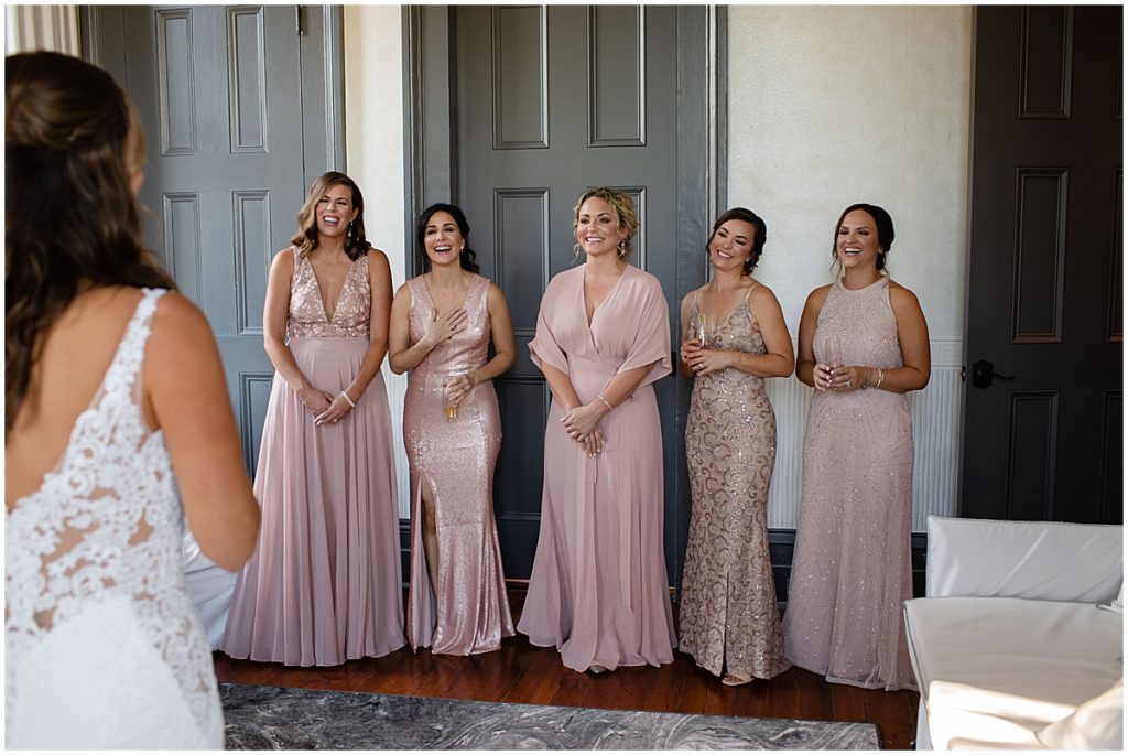 Bridesmaids first look at Margaret Place Hotel in New Orleans