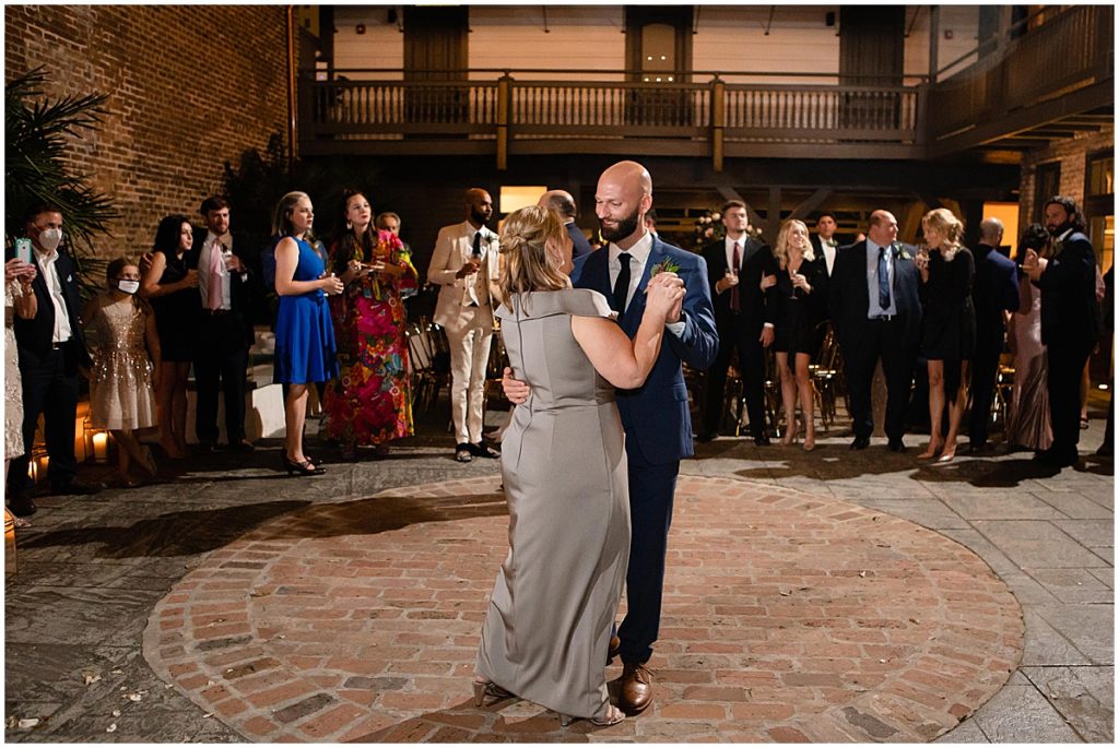 Mother and son first dance at Margaret Place in New Orleans