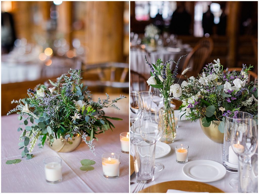 Floral design by Aspen Branch Design at The Pine Pine Creek Cookhouse in Aspen