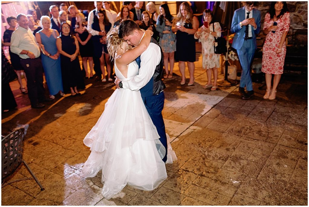 Bride and groom first dance at Ski Tip Lodge