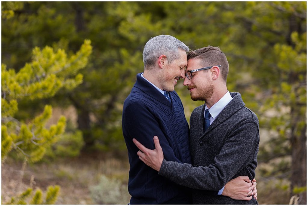 Same-sex elopement at Windy Point in Breckenridge 