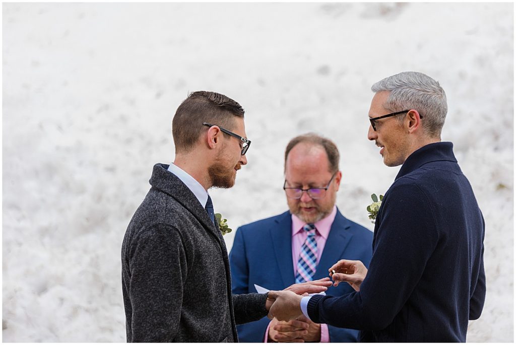 Gay elopement ceremony in Breckenridge