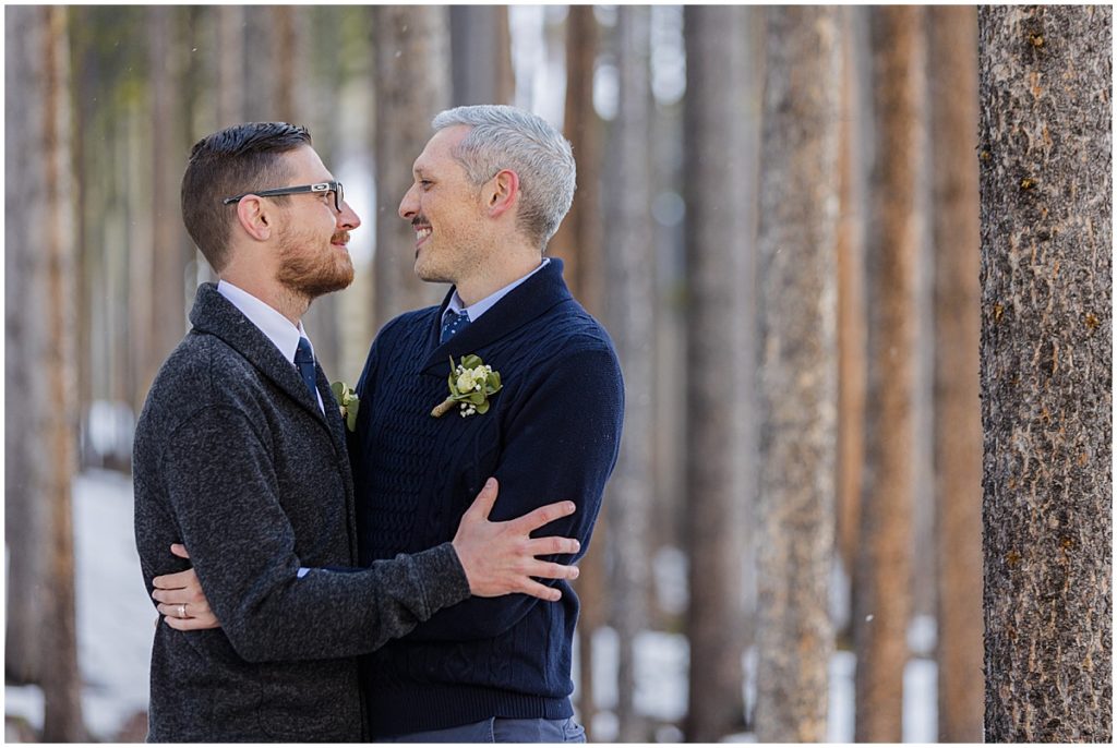 Same-sex elopement reception in Breckenridge