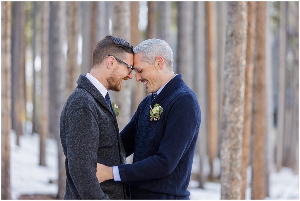 Gay elopement reception in Breckenridge