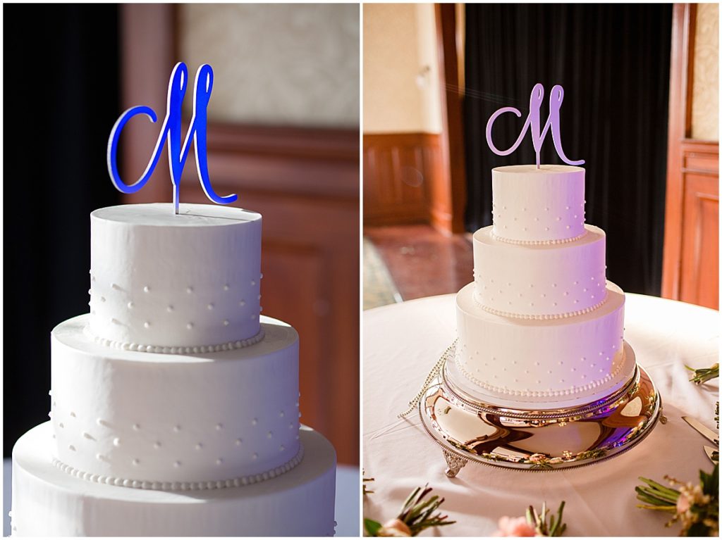 Wedding cake by Colorado Rose Cake Company at the Stanley Hotel in Estes Park.