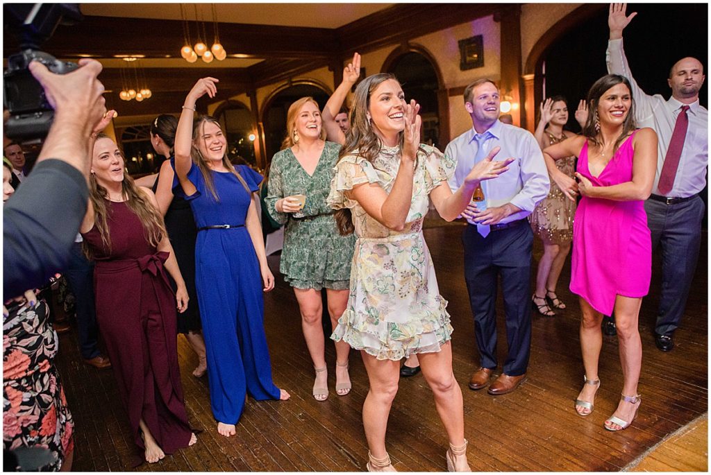 Dancing during wedding reception at the Stanley Hotel in Estes Park.