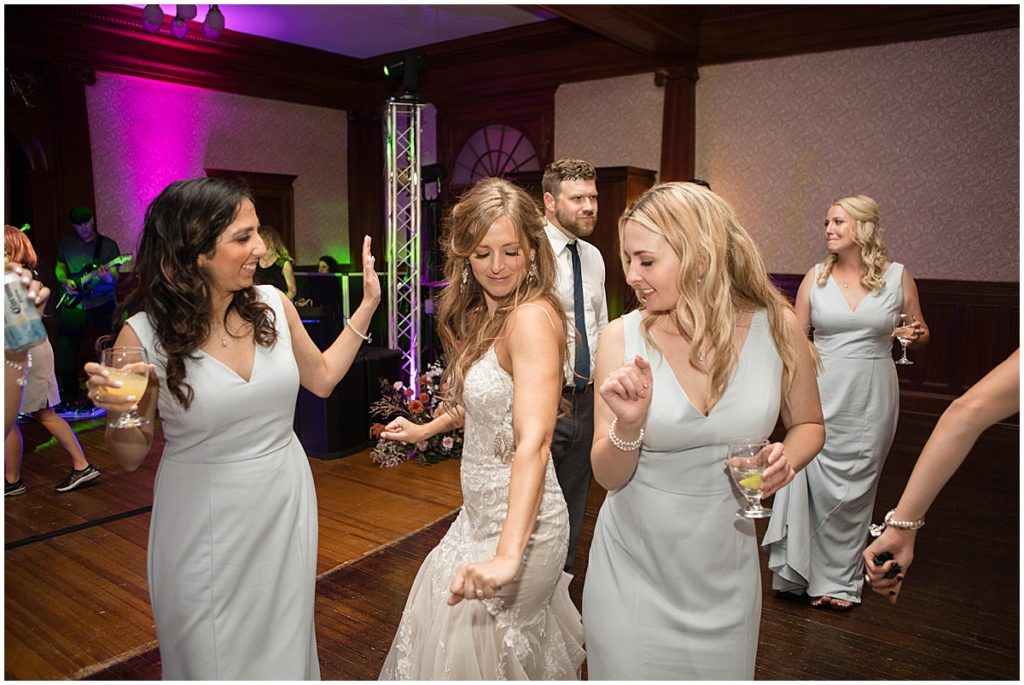 Wedding reception dancing at the Stanley Hotel in Estes Park.