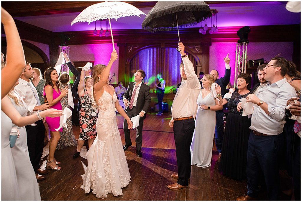 Wedding reception dancing at the Stanley Hotel in Estes Park.