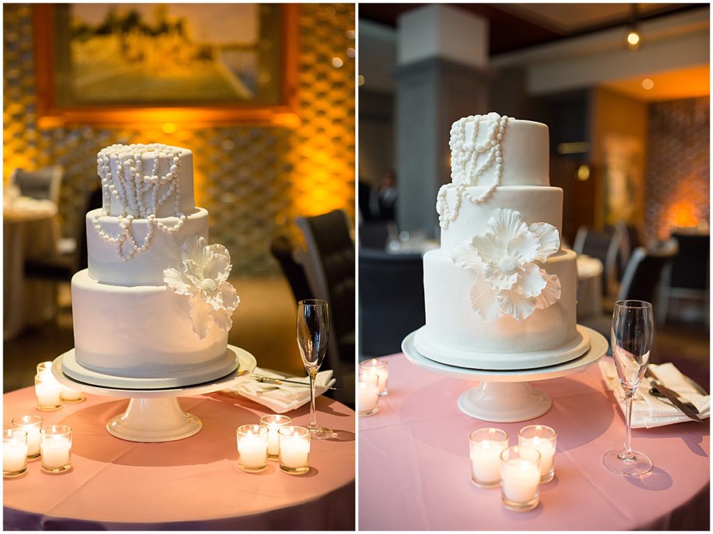 Wedding cake at St. Regis hotel in Aspen.