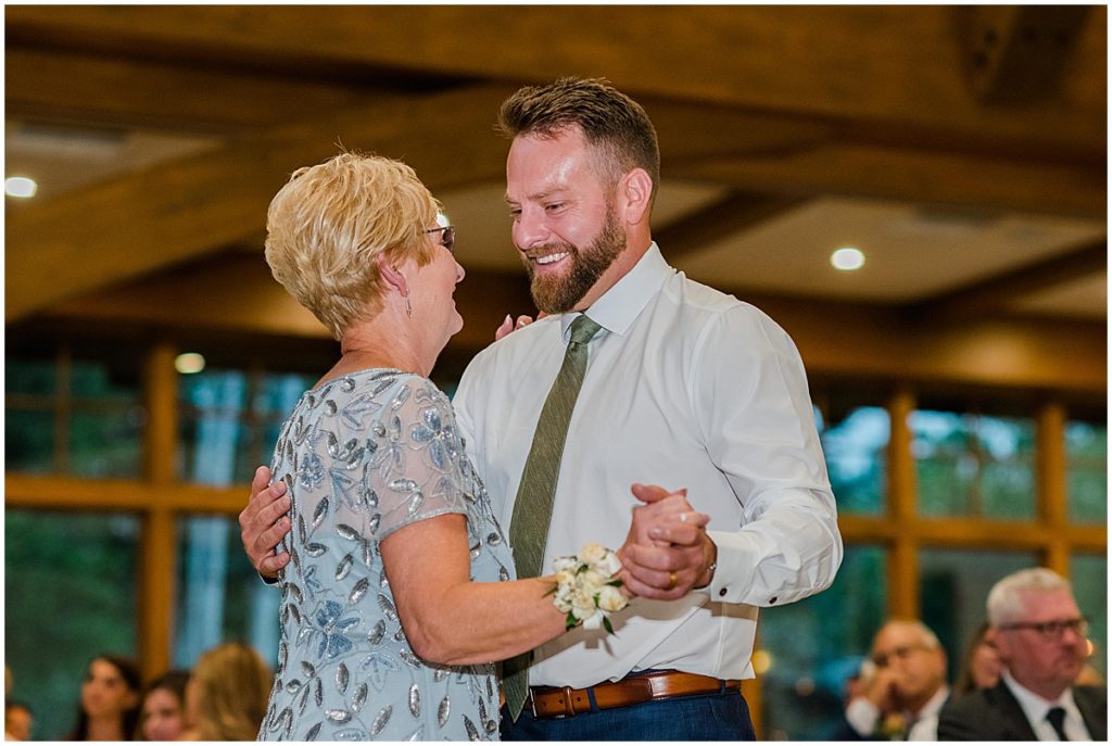 Mother son first dance at Donovan Pavilion in Vail