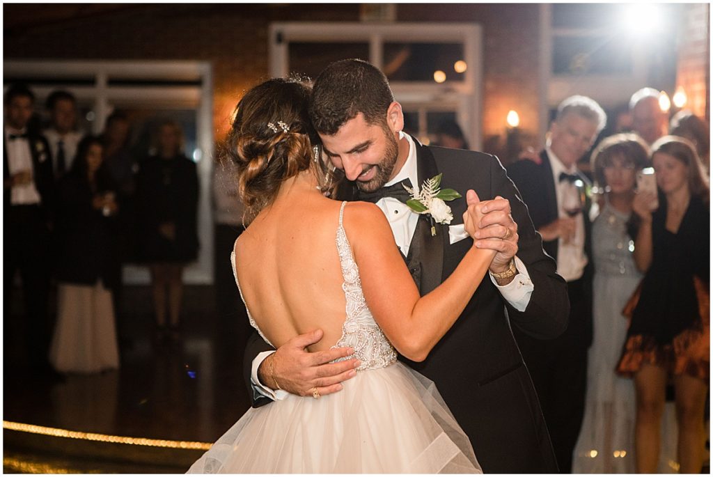 Bride and groom first dance at the Lionsgate in Louisville.