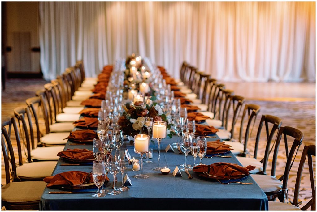 Dinning area for wedding reception at Ritz Carlton Bachelor Gulch Beaver Creek
