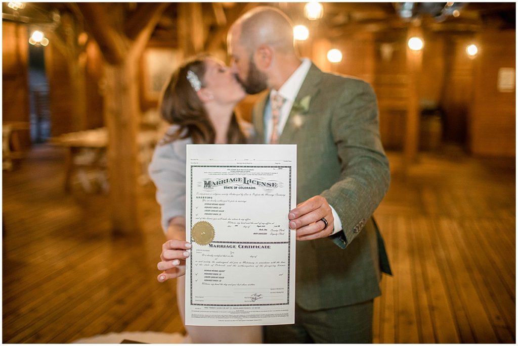 Marriage License photo at Piney River Ranch in Vail