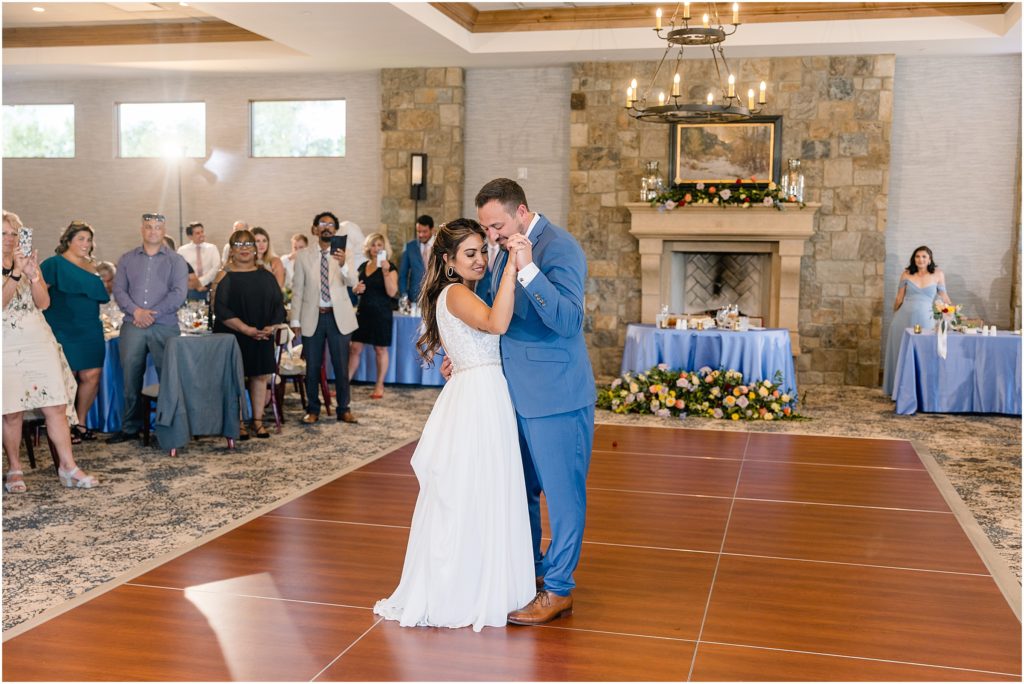 Bride and groom first dance at Columbine Country Club