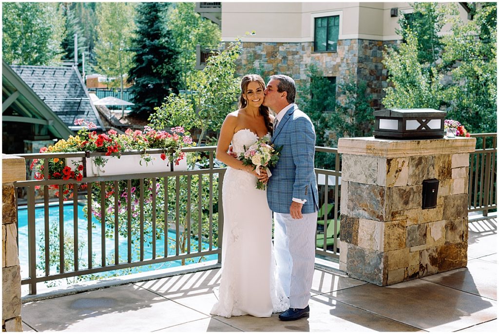 Bride and father at Four Seasons Vail.