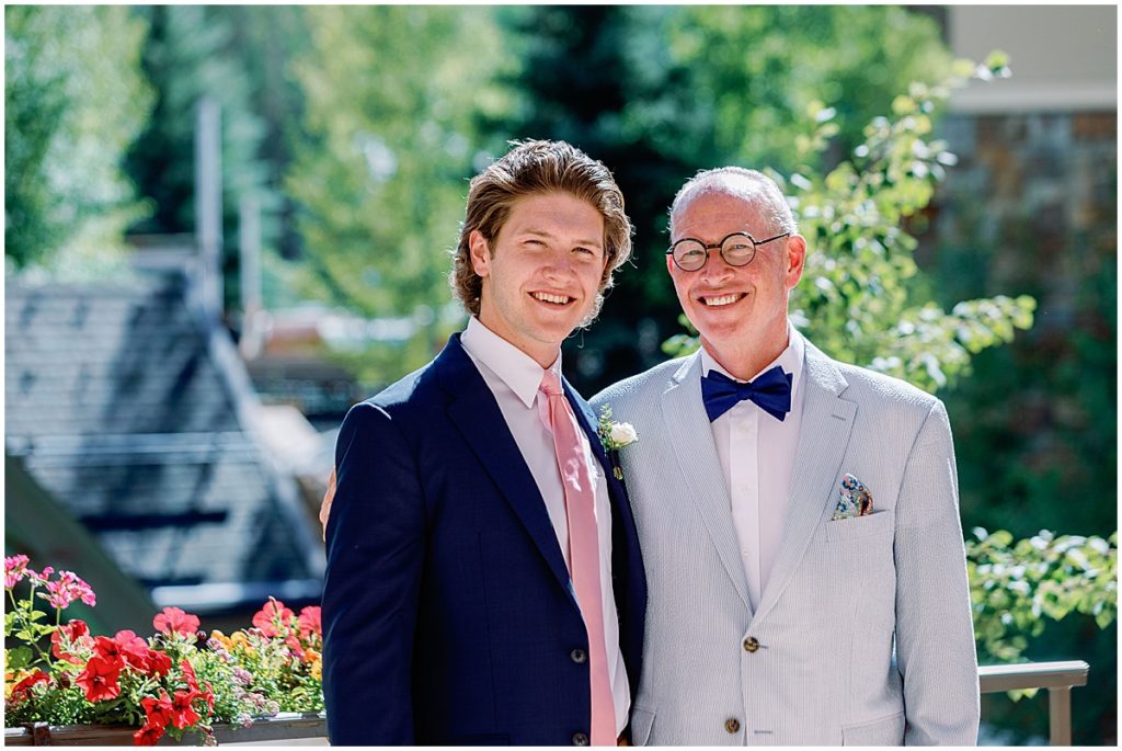 Groom and dad at Four Seasons Vail.