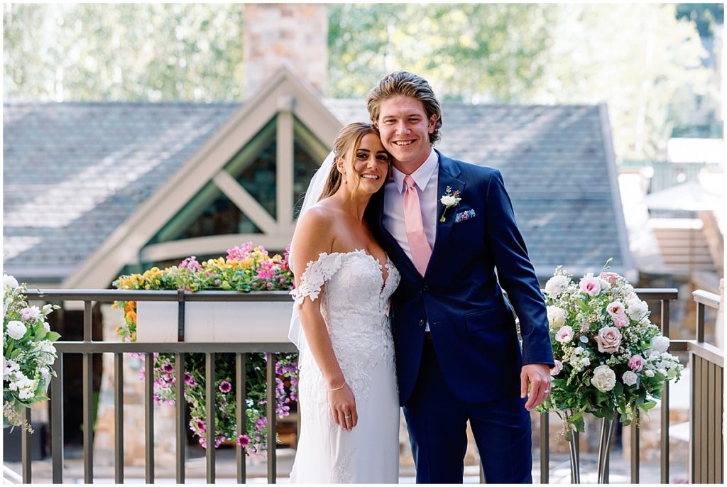 Bride and groom at Four Seasons Vail.