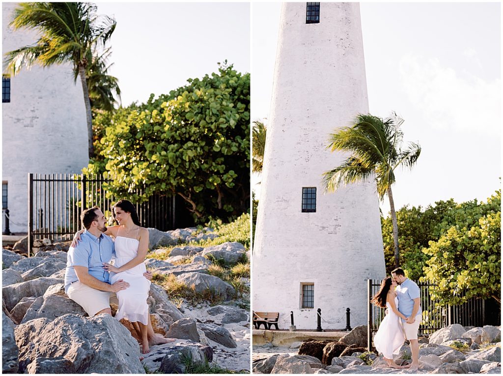 Miami Beach lighthouse engagement session