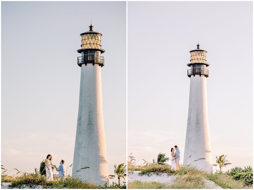 Miami Beach lighthouse engagement session