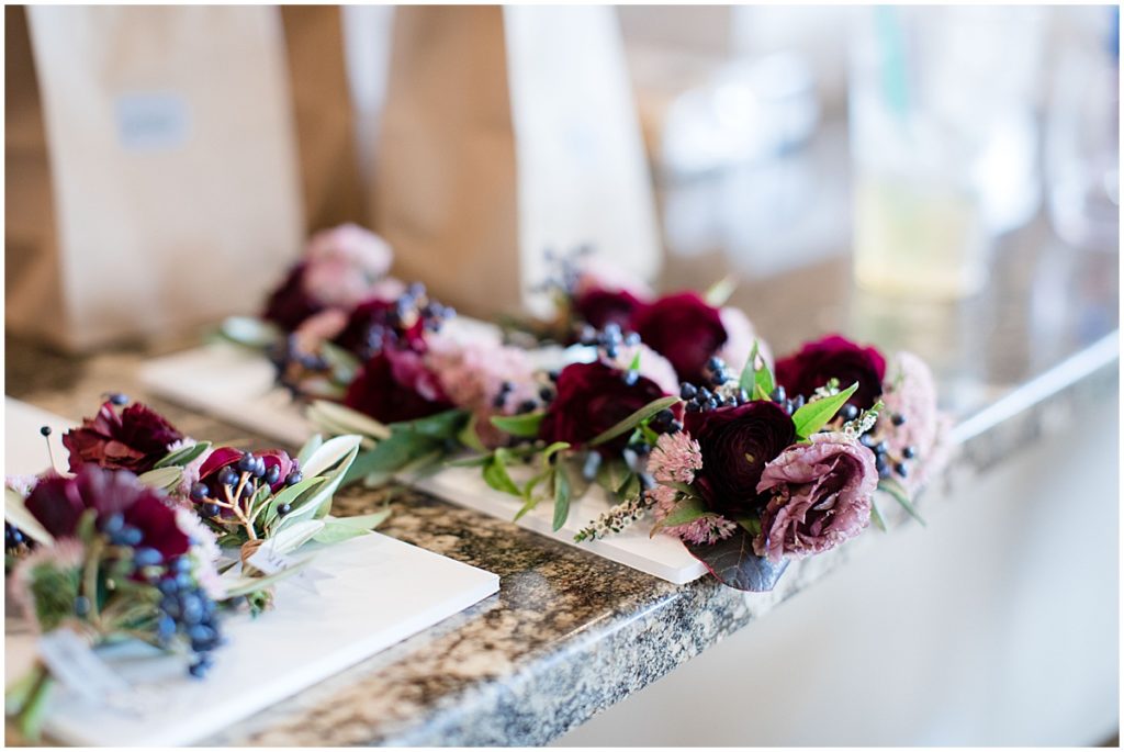 Floral design by Lace and Lilies Flowers for wedding at the Stanley Hotel in Estes Park