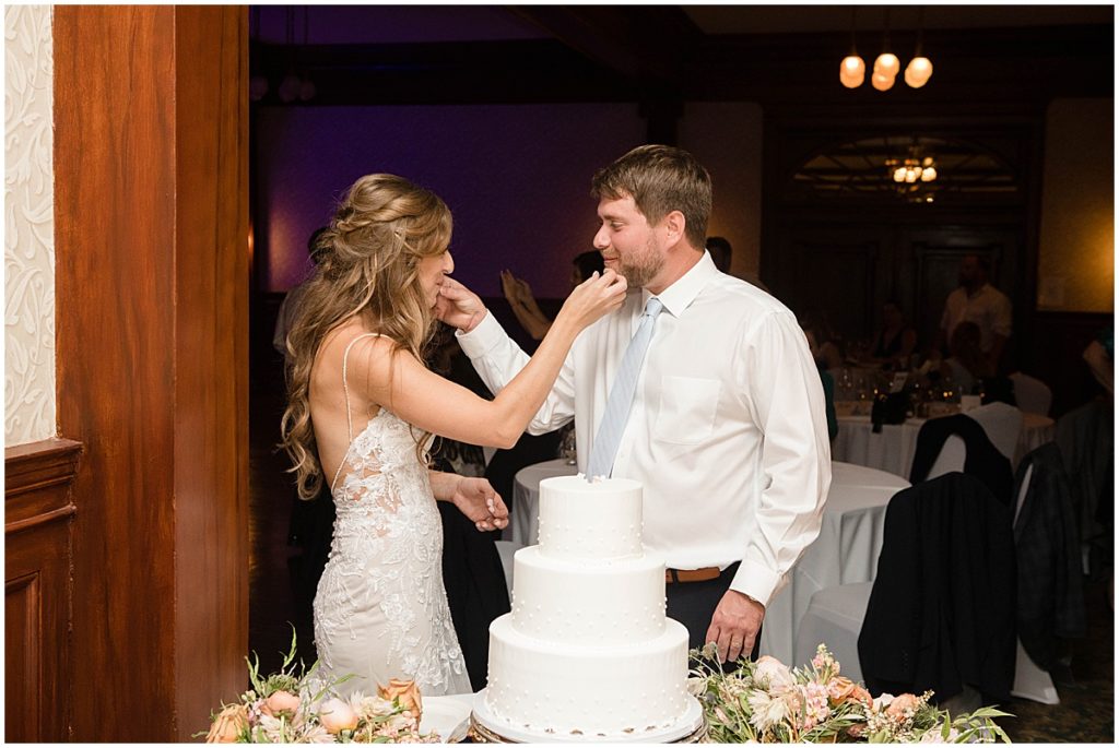 Wedding cake by Colorado Rose Cake Company at the Stanley Hotel in Estes Park.