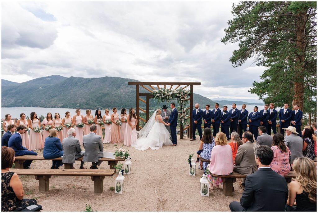 Ceremony at Grand Lake Lodge overlooking Grand Lake