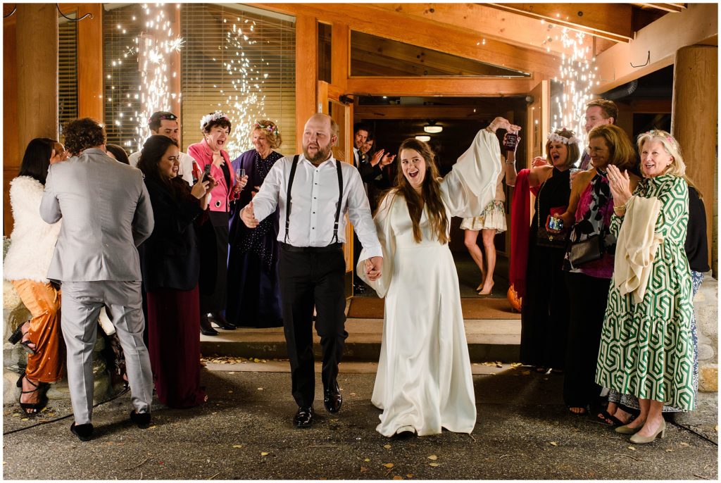 Grand exit at Keystone Ranch with sparklers