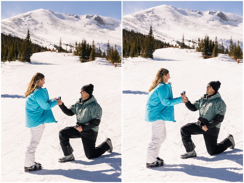 Proposal skiing on Colorado Mountains