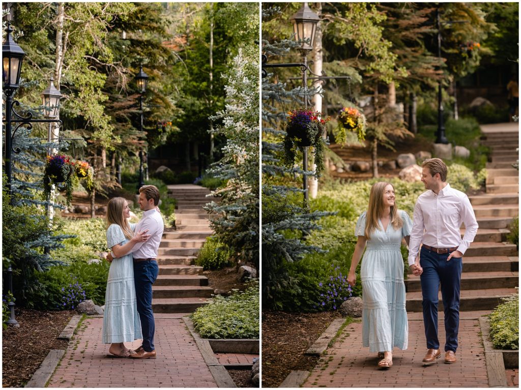 Walking on steps during Vail Summer Engagement