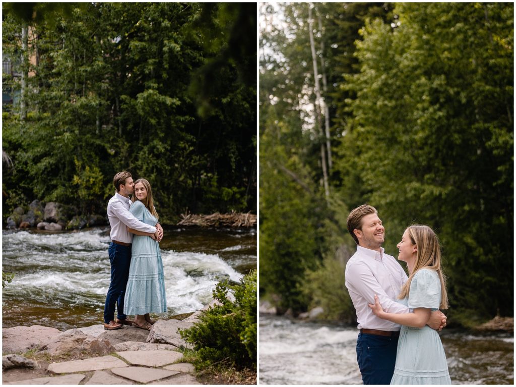 River Vail Summer Engagement by river