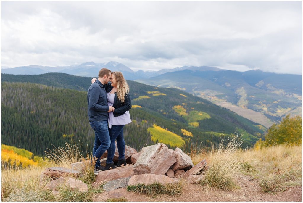 Vail fall engagement session