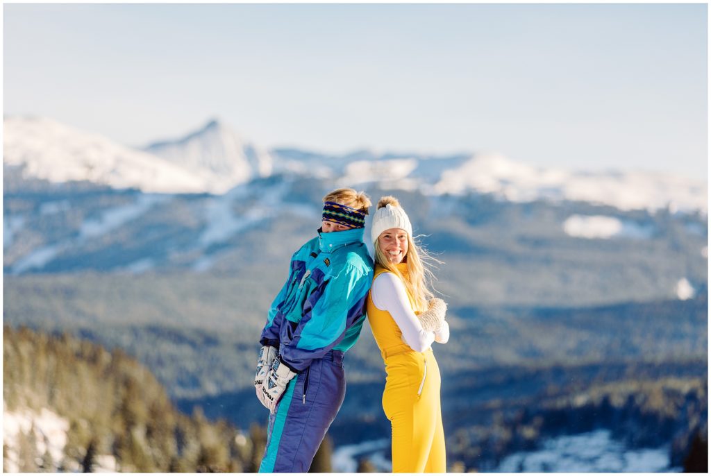 Winter snow engagement session in Vail