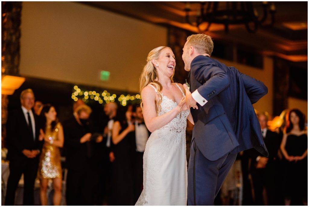 Bride and groom first dance at Park Hyatt in Beaver Creek