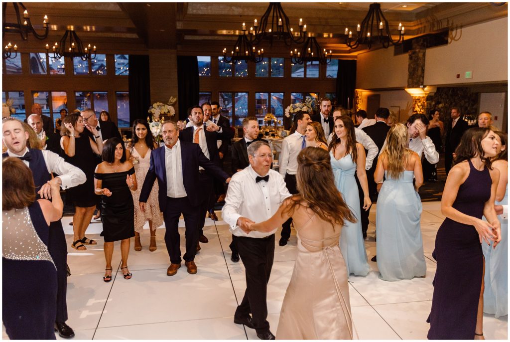 Open dancing at park hyatt in beaver creek during wedding reception