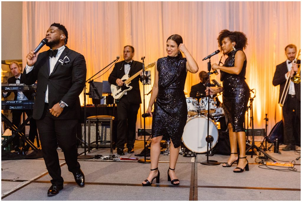 The Social Dance Band playing at the park hyatt Beaver Creek
