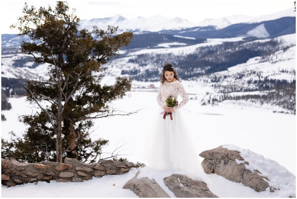 Bride at top of Sapphire Point