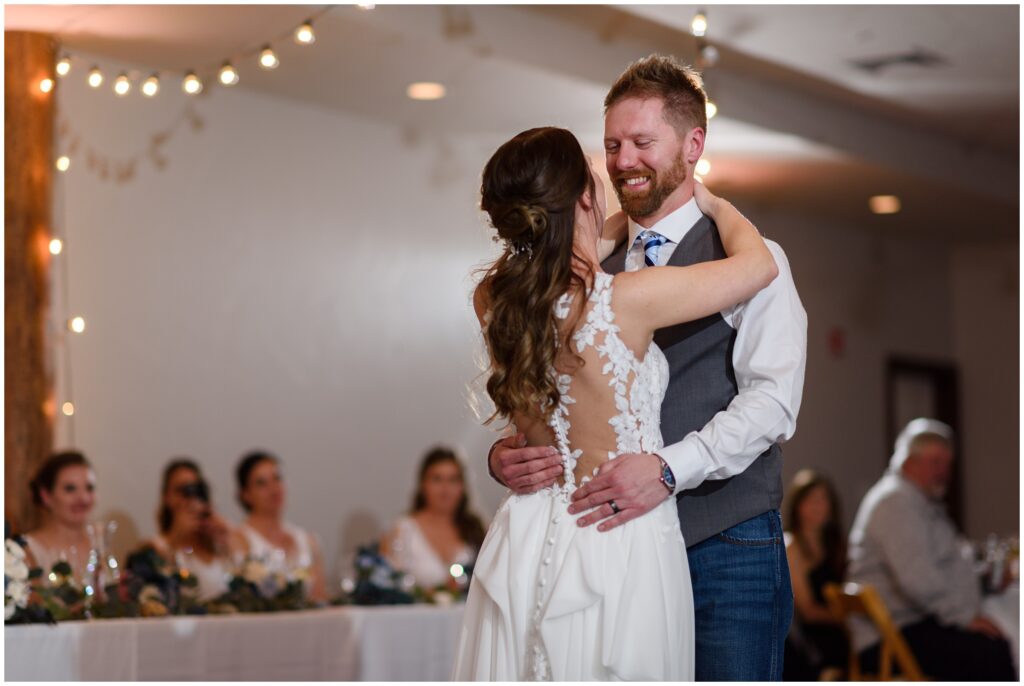Bride and groom first dance at The Lodge at Breckenridge